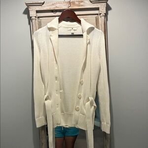 Banana Republic Ivory Knit Cardigan